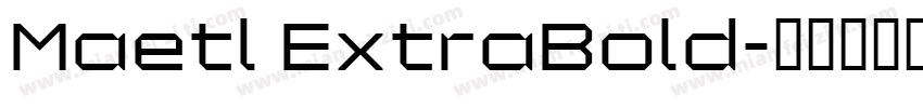 Maetl ExtraBold字体转换